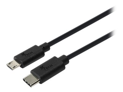 [XTC-520] Xtech XTC-520 - Cable USB - USB-C (M) reversible a Micro-USB tipo B (M) - USB 2.0 - 1.8 m - negro
