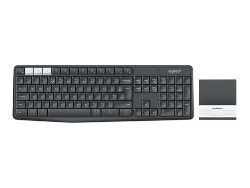 [920-008165] Logitech K375s Multi-Device - Teclado - Bluetooth, 2.4 GHz - grafito, blanco hueso