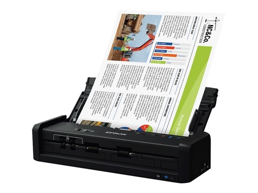 [B11B242201] Epson WorkForce ES-300W - Escáner de documentos - Contact Image Sensor (CIS) - a dos caras - Letter - 600 ppp x 600 ppp - hasta 25 ppm (mono) / hasta 25 ppm (color) - Alimentador automático de documentos (ADF) (20 hojas) - hasta 500 exploraciones por día - USB 3.0, Wi-Fi(n)