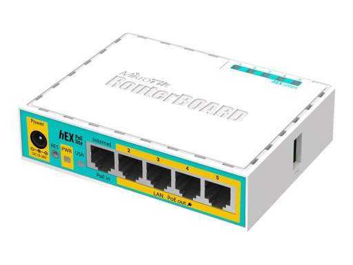 [RB750UPr2] MikroTik RouterBOARD hEX lite RB750UPr2 - Router - conmutador de 4 puertos