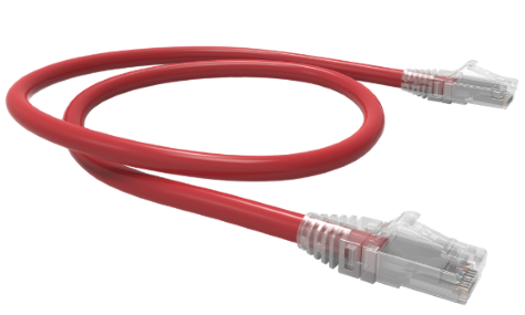 [35085055] Furukawa GigaLan Augmented - Cable de interconexión - RJ-45 (M) a RJ-45 (M) - 1 m - par trenzado sin blindar apantallado (F/UTP) - CAT 6a - IEEE 802.3an/IEEE 802.3af/IEEE 802.3at - atornillado, sin halógenos, sin enganches - rojo