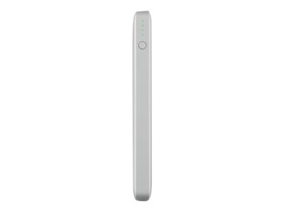 [F7U020BTSLV] Belkin Pocket Power - Cargador portátil - 10000 mAh - 2.4 A - 2 conectores de salida (USB) - en el cable: Micro-USB - plata