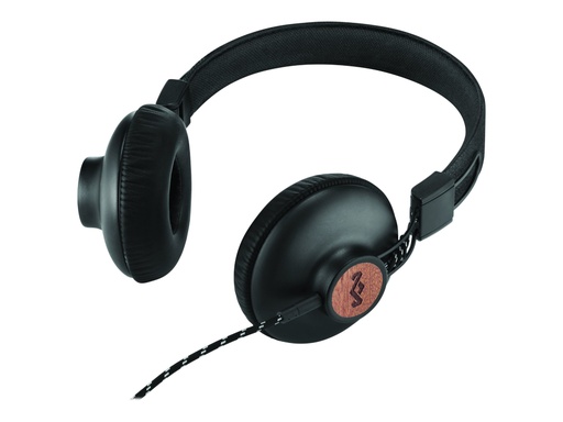 [EM-JH121-SB] House of Marley Positive Vibration - 2.0 - auriculares con diadema con micro - en oreja - cableado - conector de 3,5 mm - negro exclusivo