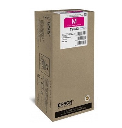 [T974320] Epson T9743 - Gran capacidad - magenta - original - blíster con alarmas de RF/acústica - cartucho de tinta - para WorkForce Pro WF-C869R, WF-C869RD3TWFC, WF-C869RDTWF, WF-C869RDTWFC