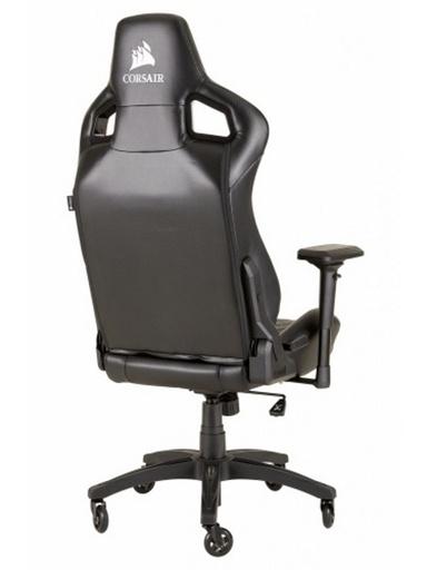 [CF-9010011-WW] CORSAIR T1 RACE - Silla - reposabrazos - forma de T - nailon, espuma de poliuretano, piel de poliuretano, marco de metal, cuero PVC 3D - negro/negro
