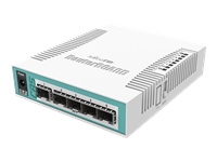 [CRS106-1C-5S] MikroTik RouterBOARD Cloud Router Switch CRS106-1C-5S - Conmutador - inteligente - 5 x Gigabit SFP + 1 x Gigabit SFP combinado - sobremesa - PoE - 400 MHz - RAM: 128MB