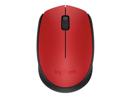 [910-004941] Logitech M170 - Ratón - diestro y zurdo - inalámbrico - 2.4 GHz - receptor inalámbrico USB - rojo