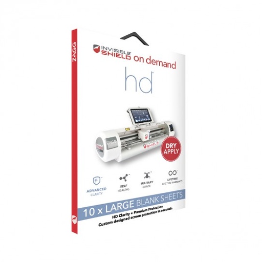 [HDDLGBLNK10] Zagg - Screen protector - Large HD Dry Blank 1