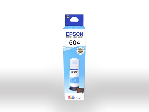 [T504220-AL] Epson 504 - 70 ml - cián - original - recarga de tinta - para EcoTank L4150, L6161, L6171, L6191