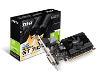 [GT 710 2GD3 LP] MSI GT 710 2GD3 LP - Tarjeta gráfica - GF GT 710 - 2 GB DDR3 - PCIe 2.0 x16 perfil bajo - DVI, D-Sub, HDMI