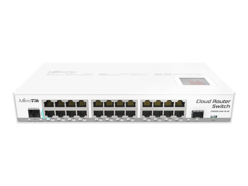 [CRS125-24G-1S-IN] MikroTik Cloud Router Switch CRS125-24G-1S-IN - Conmutador - inteligente - 24 x 10/100/1000 + 1 x Gigabit SFP - sobremesa - alimentación cc