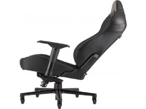 [CF-9010006-WW] CORSAIR T2 ROAD WARRIOR - Silla - silla reclinable - reposabrazos - forma de T - espuma de poliuretano, aluminio fundido, marco de metal, cuero PVC 3D, cuero de poliuretano perforado - negro/negro