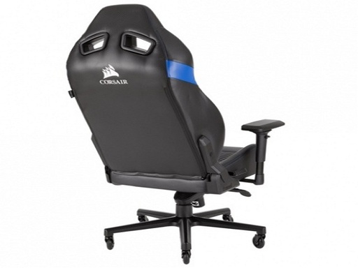 [CF-9010009-WW] CORSAIR T2 ROAD WARRIOR - Silla - silla reclinable - reposabrazos - forma de T - espuma de poliuretano, aluminio fundido, marco de metal, cuero PVC 3D, cuero de poliuretano perforado - negro/azul