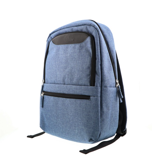 [XTB-212] Xtech Winsor XTB-212 Mochila para laptop 15.6" - Durable poliéster - Color Azul con detalles en negro - Panel posterior con acolchado -  Tirantes acolchados  - Bolsillo frontal para accesorios con organizador interior