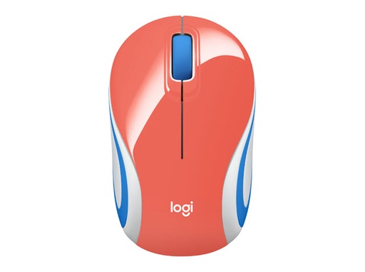 [910-005362] Logitech M187 - Ratón - óptico - 3 botones - inalámbrico - 2.4 GHz - receptor inalámbrico USB - Coral