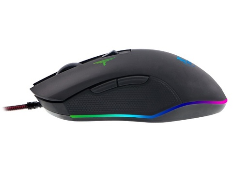 [XTM-710] Xtech - Mouse - USB - XTM-710 - Blue venom - Gaming - Adjustable resolution settings of up to 3200dpi - 4-color LED lights - Convenient tangle-free cable - Type: 3D 6-button gaming wired mouse - Sensor: Optical - Resolution: Selectable settings with LED color indicators Red: 800 dpi Green: 1200dpi (default) Blue: 2400dpi Pink: 3200dpi - Interface: USB - Number of buttons : 6 - Lighted: Yes - Cable length: 5.2ft, braided