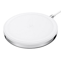 [F7U054DQWHT-APL] Belkin BOOST UP - Edición especial - alfombrilla de carga inalámbrica + adaptador de corriente CA - 7.5 vatios - blanco, plata - para Apple iPhone 8, 8 Plus, X