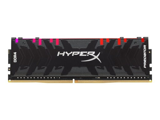 [HX432C16PB3A/8] HyperX Predator RGB - DDR4 - módulo - 8 GB - DIMM de 288 espigas - 3200 MHz / PC4-25600 - CL16 - 1.35 V - sin búfer - no ECC - negro