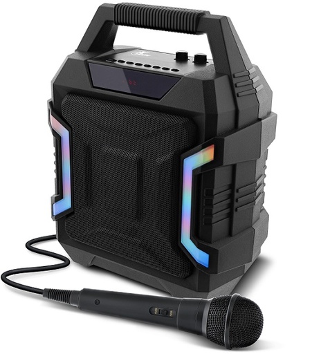 [XTS-700] Xtech XTS-700 - Spree Sistema de altavoces - Negro - Potente parlante con iluminación LED integrada para una experiencia de sonido súper divertida - Reproducción de archivos de audio directamente desde una unidad de memoria USB o una tarjeta de memoria de marca microSD para mayor versatilidad - Permite la conexión con dispositivos cableados a través del puerto auxiliar estéreo - Batería recargable integrada en la unidad ofrece largas horas de reproducción ininterrumpida
