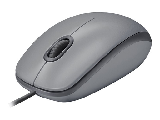 [910-005494] Logitech M110 Silent - Ratón - diestro y zurdo - óptico - 3 botones - cableado - USB - gris