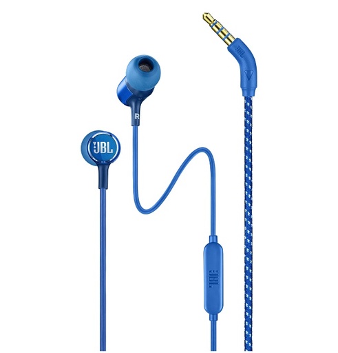 [JBLLIVE100BLUAM] JBL LIVE 100 - Auriculares internos con micro - en oreja - cableado - conector de 3,5 mm - azul