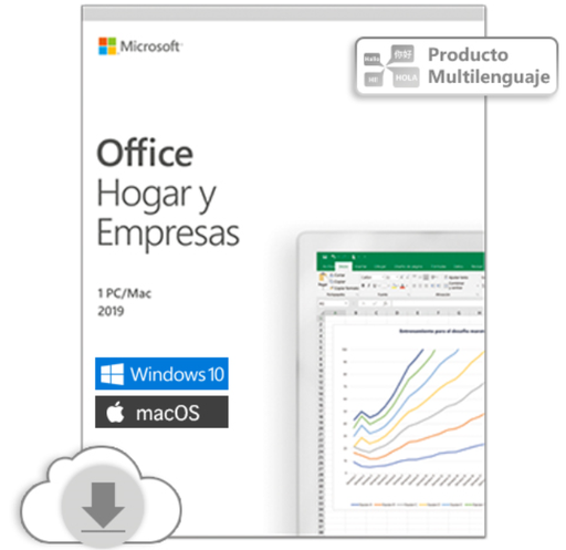 [T5D-03191TP] Microsoft Home and Business 2019 - License - 1 license / 1 PC/Mac - Activation card - Windows / MacOS - to print