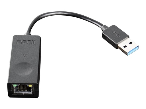 [4X90S91830] Lenovo ThinkPad USB 3.0 Ethernet adapter - Adaptador de red - USB 3.0 - Gigabit Ethernet - para ThinkCentre M720; ThinkPad L15 Gen 2; P14s Gen 1; ThinkSmart Hub 11; V50s-07; V55t-15