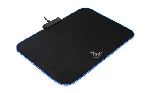 [XTA-200] Xtech - Mouse pad - Mantra - XTA-200 - Gaming - 7 colors to choose from: seven preset solid colors and two animated modes with breathing and running effect - One-touch control button allows you to easily toggle through the lighting effects - Plug and play configuration -5.9ft braided tangle-free micro USB cable - Product type: Soft LED mouse pad - Material: Surface: Polyester fabric Base: natural rubber - Power input:: Micro-USB 5VDC, 100mA - Color: Black - Dimensions: 13.8x10.3x0.1in - Weight: 