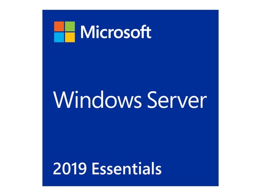 [G3S-01299] Microsoft Windows Server 2019 Essentials - Licencia - 1 servidor (1-2 CPU) - OEM - DVD - 64-bit - Inglés