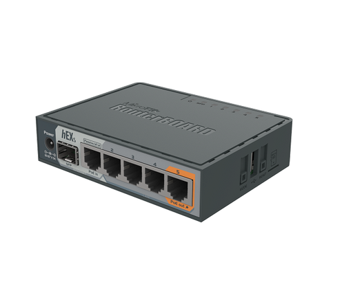 [RB760iGS] MikroTik RouterBOARD hEX S - Router - conmutador de 4 puertos - GigE - Puertos WAN: 2