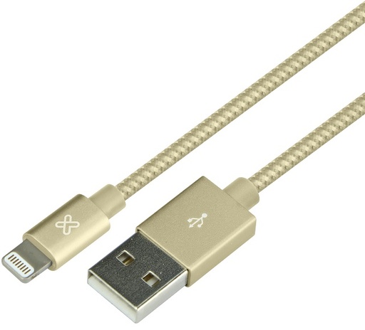 [KAC-010GD] Klip Xtreme - USB cable - 4 pin USB Type A - 3.3ft/1m - Gold - Braided