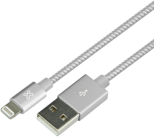 [KAC-010SV] Klip Xtreme - USB cable - 4 pin USB Type A - 1 m - Pure silver - Braided