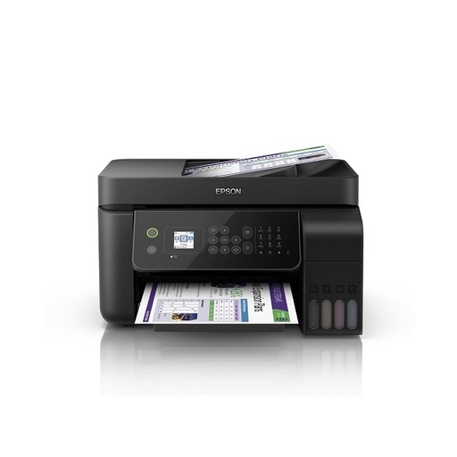 [C11CG85301] Epson EcoTank L5190 - Impresora multifunción - color - chorro de tinta - refillable - 216 x 297 mm (original) - A4/Legal (material) - hasta 7.7 ppm (copiando) - hasta 10 ppm (impresión) - 100 hojas - 33.6 Kbps - USB 2.0, LAN, Wi-Fi(n)