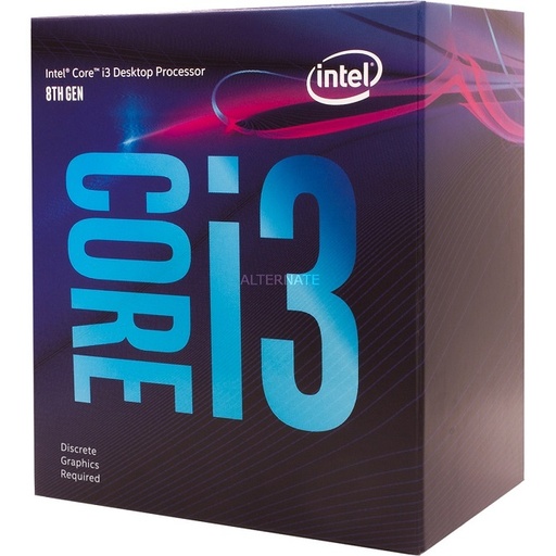 [BX80684I39100F] Intel Core i3 9100F - 3.6 GHz - 4 núcleos - 4 Núcleos - 4 hilos - 6 MB caché - Socket LGA1151 - 9na Generación - Caja - (Requiere Tarjeta de Vídeo)