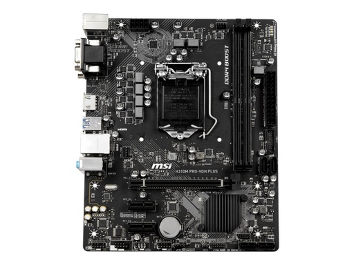 [H310MPRO-VDHPLUS] MSI H310M PRO-VDH PLUS - Placa base - micro ATX - LGA1151 Socket - H310 - USB 3.1 Gen 1 - Gigabit LAN - Tarjeta gráfica (CPU necesaria) - HD Audio (8-canales)