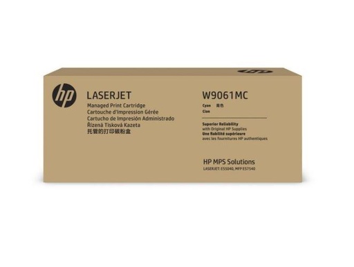 [W9061MC] HP - Cián - original - LaserJet - cartucho de tóner (W9061MC) Contract - para Color LaserJet Managed E55040; Color LaserJet Managed Flow MFP E57540