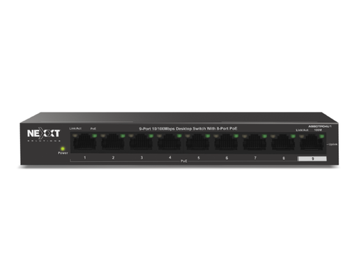 [ASBDTPO4U1] Nexxt Solutions Connectivity - Switch - Fast Ethernet - 9 - Fast Ethernet - Poe, 802.11at