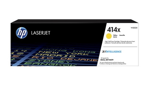 [W2022X] HP 414X - Alto rendimiento - amarillo - original - LaserJet - cartucho de tóner (W2022X) - para Color LaserJet Pro M454, MFP M479