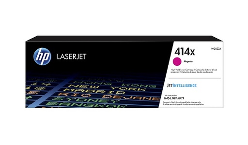 [W2023X] HP 414X - Alto rendimiento - magenta - original - LaserJet - cartucho de tóner (W2023X) - para Color LaserJet Pro M454, MFP M479