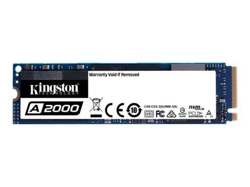 [SA2000M8/1000G] Kingston A2000 - Unidad en estado sólido - cifrado - 1 TB - interno - M.2 2280 - PCI Express 3.0 x4 (NVMe) - AES de 256 bits