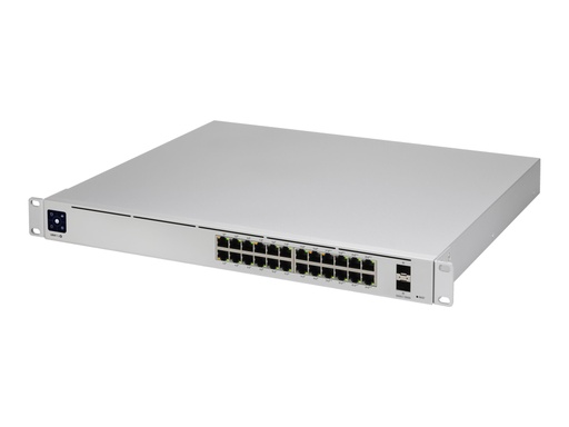 [USW-Pro-24-POE] Ubiquiti UniFi Switch USW-Pro-24-POE - Conmutador - Gestionado - 24 x 10/100/1000 (16 PoE+, 8 PoE++) + 2 x 10 Gigabit SFP+ (enlace de subida) - sobremesa, montaje en rack - PoE++ (400 W)