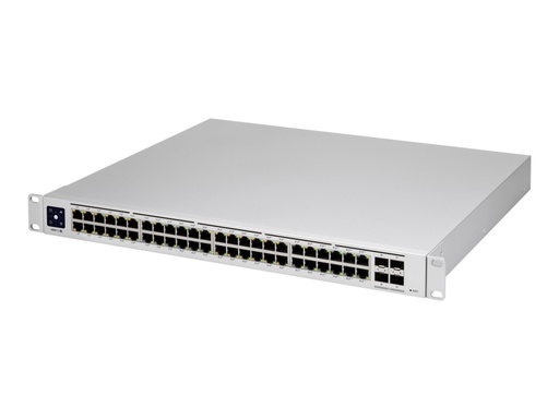 [USW-Pro-48-POE] Ubiquiti UniFi Switch USW-PRO-48-POE - Conmutador - Gestionado - 48 x 10/100/1000 (40 PoE+, 8 PoE++) + 4 x 10Gb Ethernet SFP+ - montaje en rack - PoE++ (600 W) - CA 120/230 V / DC 11,5/52 V