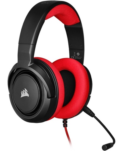 [CA-9011198-NA] CORSAIR Gaming HS35 - Auricular - tamaño completo - cableado - conector de 3,5 mm - rojo