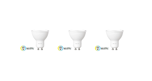 [NHB-W3103PK] Nexxt Solutions Connectivity - Light Bulb - GU10 CCT 110V 3PK - Conexión Wi-Fi - Bombillo de luz blanca - Compatible con Amazon Alexa y Google Assistant - 400 lumen - 4W(equivalente a 40w) - 110V /220V