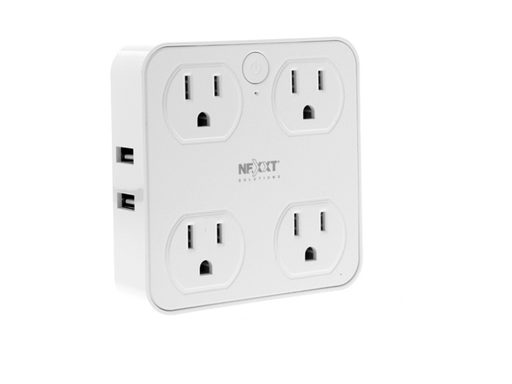 [NHP-T610] Nexxt - Solutions Connectivity - 4 Outlet & 4 USB - Conexión Wi-Fi - 4 toma corriente - 4 puertos USB - Compatible con Amazon Alexa y Google Assistant - 1875 W de potencia maxima - 900 joules 