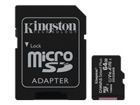 [SDCS2/64GB] Kingston Canvas Select Plus - Tarjeta de memoria flash (adaptador microSDXC a SD Incluido) - 64 GB - A1 / Video Class V10 / UHS Class 1 / Class10 - microSDXC UHS-I