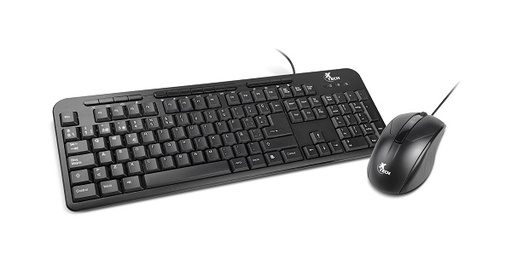 [XTK-301S] Xtech - Keyboard and mouse set - Wired - Spanish - USB - Black - Multimedia XTK-301S
