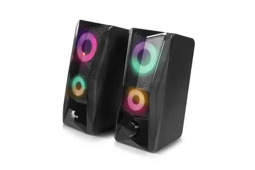 [xts-130] Xtech - Incendo Speakers - 2.0-channel - Negro - Gaming - Led lights - USB powered 