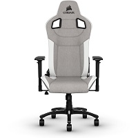 [CF-9010030-WW] CORSAIR T3 RUSH - Silla - reposabrazos - forma de T - inclinación - giratorio - tejido - gris, blanco