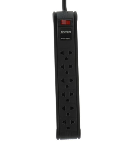 [PS-1006B] Forza - Power strip - 6 Tomas de Corriente - Univ NEMA 10ft Cable